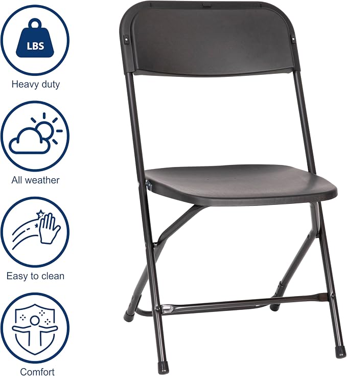 Flash Furniture Hercules Series Big & Tall Stackable Plastic Folding Chairs - Image 7
