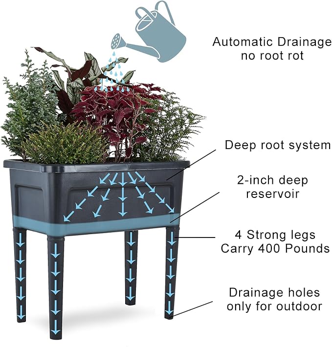 4 Pcs Plastic Raised Garden Beds - Image 5