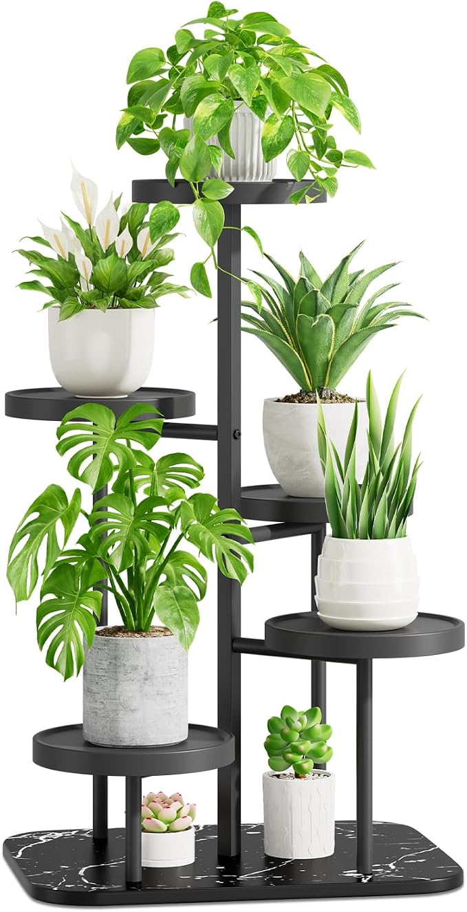 iDavosic.ly 5 Tier Plant Stand Indoor Outdoor, Tiered Corner Plant Stands by iDavosicly