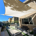 SUNLAX Sun Shade Sail 8' x 8' x 8' Beige Triangle Canopy Sail Shade Cover UV by SUNLAX