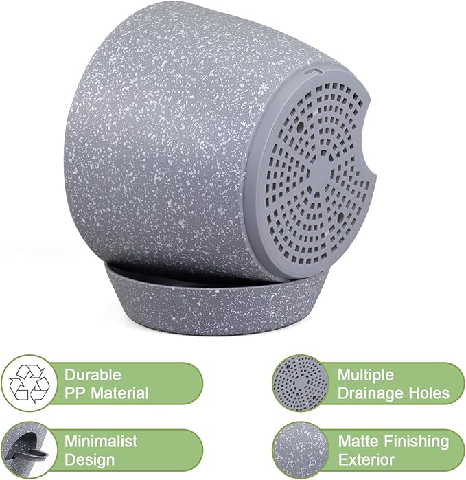 Big Self Watering Pots 12/10/9 inch, Plant Pots - Image 3