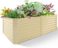 Land Guard 8×4×2ft Galvanized Raised Garden Bed, Planter Boxes Outdoor by LandGuard