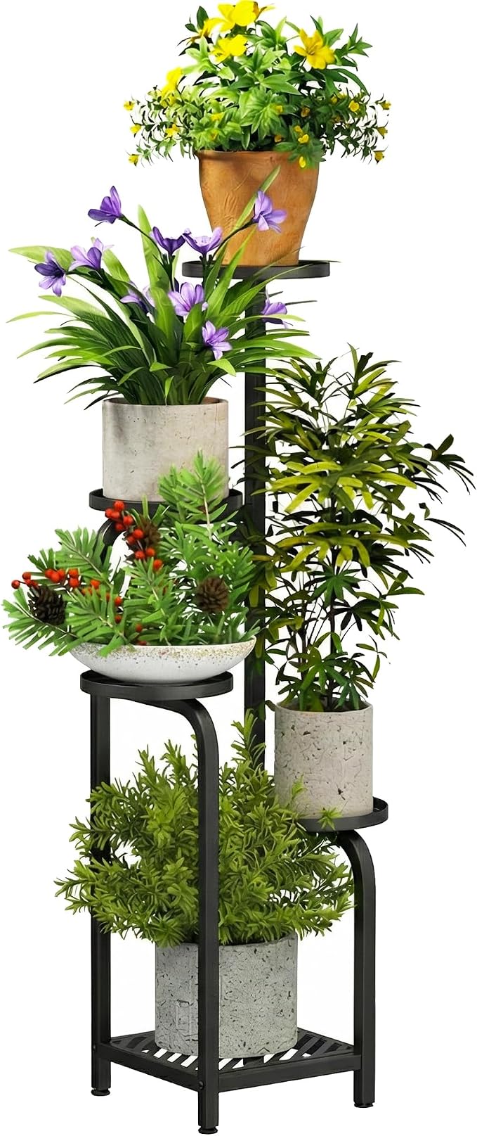 TOSKING 5 Tier Tall Plant Stand Indoor Outdoor, Heavy Duty Corner Shelf by TOSKINGESSENCE