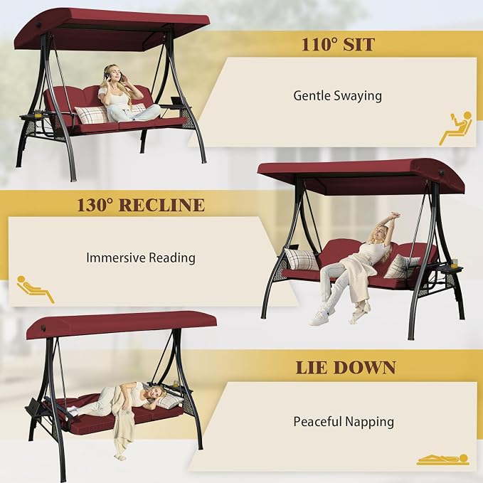 3-in-1 Convertible Outdoor Swing - Image 2
