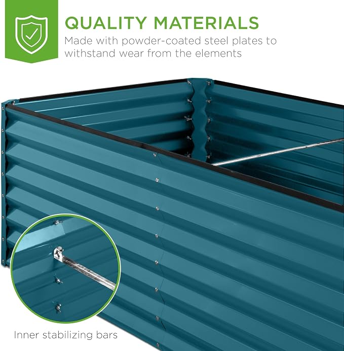 Best Choice Products 6x3x2ft Outdoor Metal Raised Garden Bed, Deep Root Box - Image 6