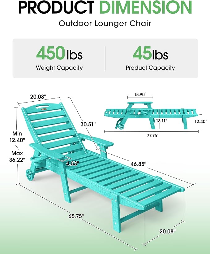 Chaise Lounge Outdoor, Lounge Chair Outdoor - Image 2