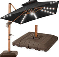 Best Choice Products 10ft Square Cantilever Patio Umbrella w/Base Included by BestChoiceProducts