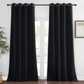 NICETOWN Blackout Black Curtain & Drape 90 inches Long by NICETOWN