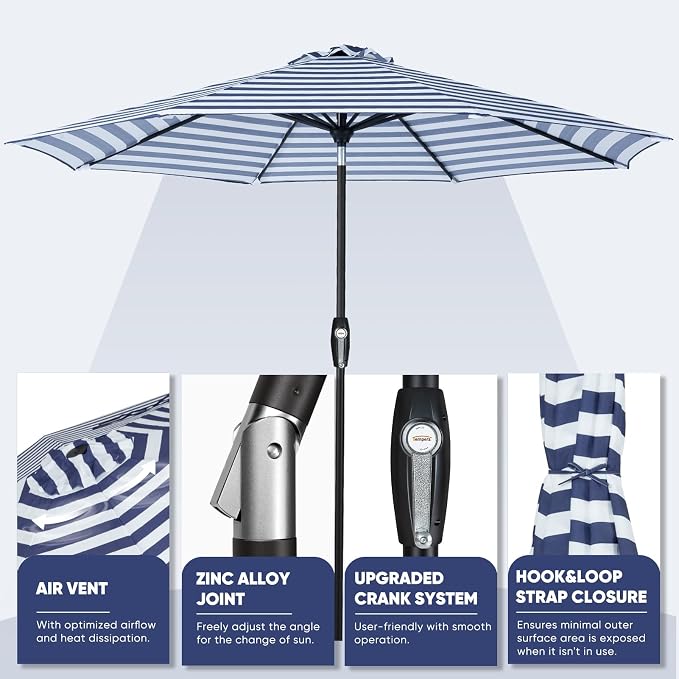 Tempera Patio Market Outdoor Table Umbrella - Image 4