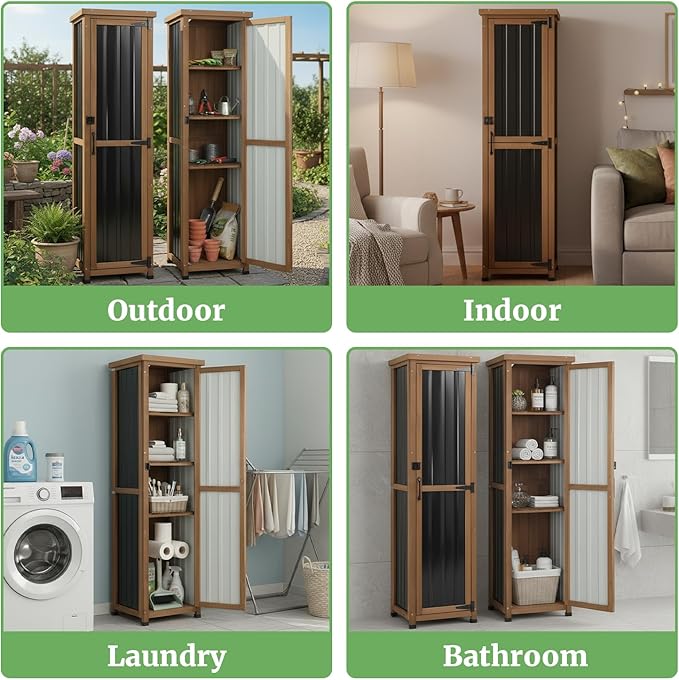 62" H Outdoor Corner Storage Cabinet - Image 3