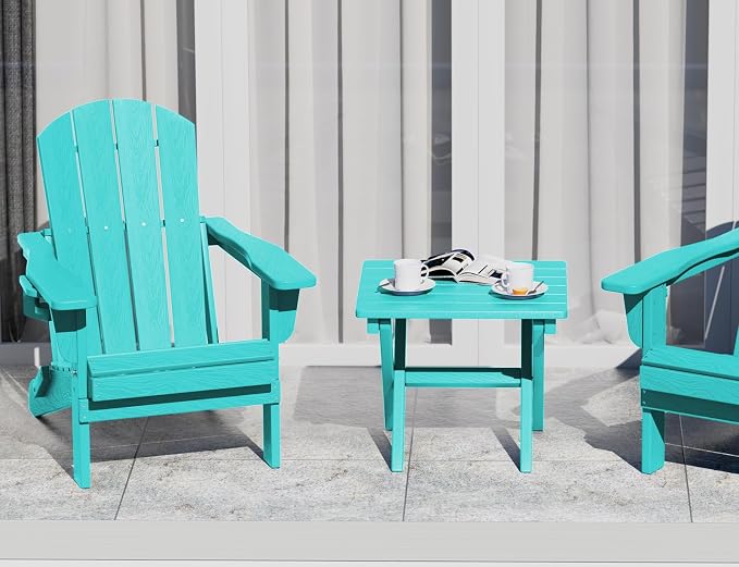 SERWALL Folding Outdoor Side Table Set of 6, Adirondack End Table - Image 9