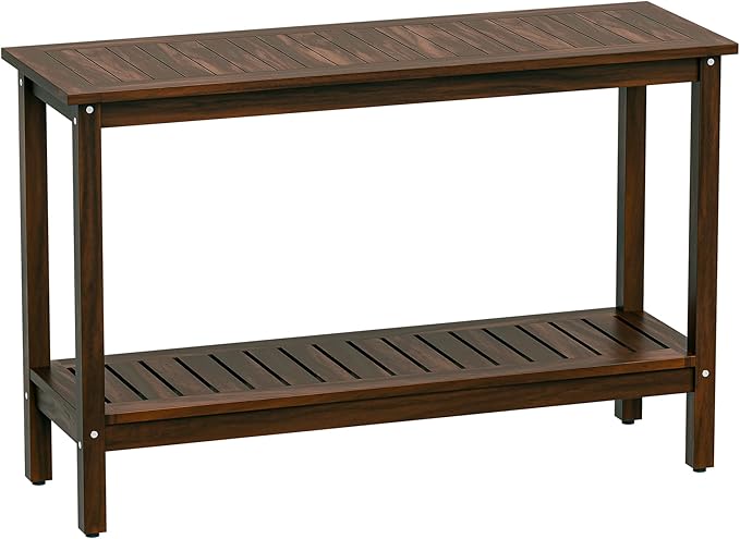SUPER DEAL All-Weather Patio Bar Table Entry Console Table, 2-Shelf 48 inch by Superdeal