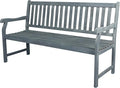 JONATHAN Y BNH101B Laurel 59.1" 3-Seat Slat-Back 600-Lbs Support Acacia Wood by JONATHANY