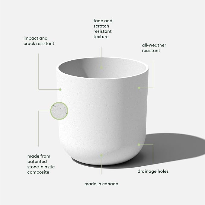 Veradek Round Lima Plastic Planter Pots - Image 2