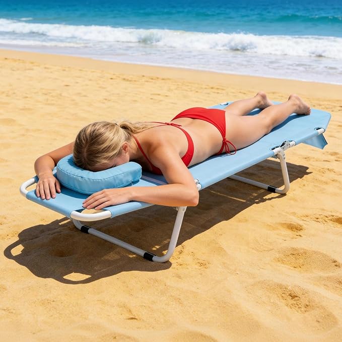 MOPHOTO Beach Tanning Chair, 5-Position Tanning Chair - Image 2