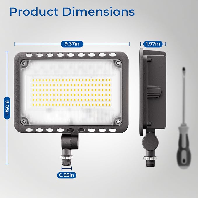 CINOTON 120W LED Flood Lights Outdoor, IP65 Waterproof Exterior Security Wall - Image 7