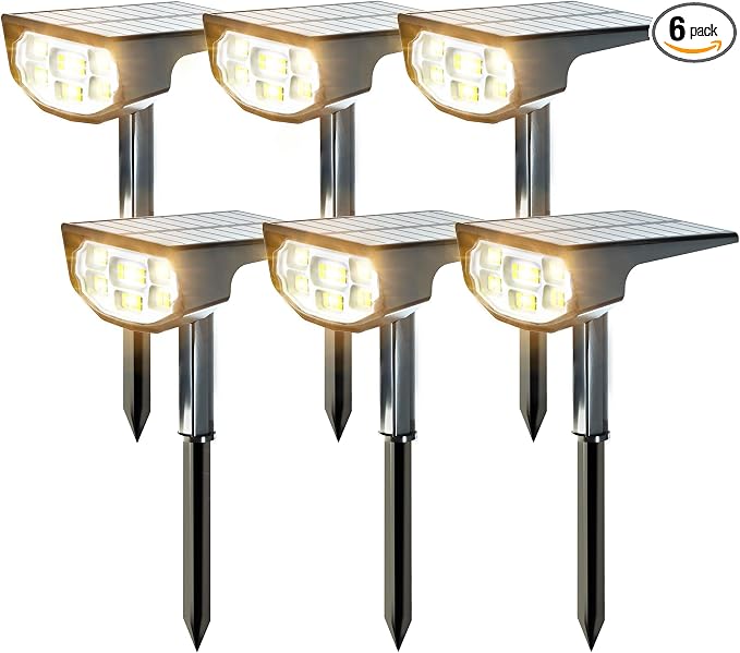 Solar Spot Lights Outdoor IP68 Waterproof, Ultra-Bright Performance，Simple Modes by Home