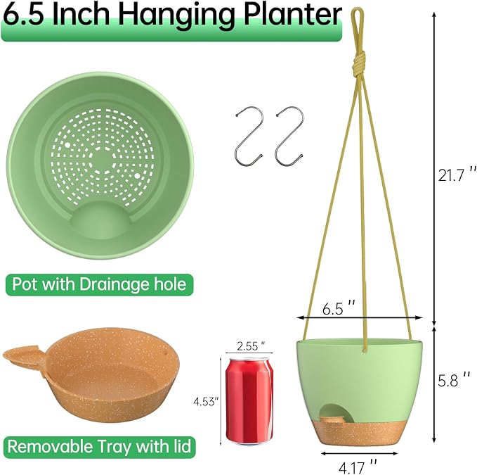 ZMTECH 6.5 Inch Hanging Planters - Image 2