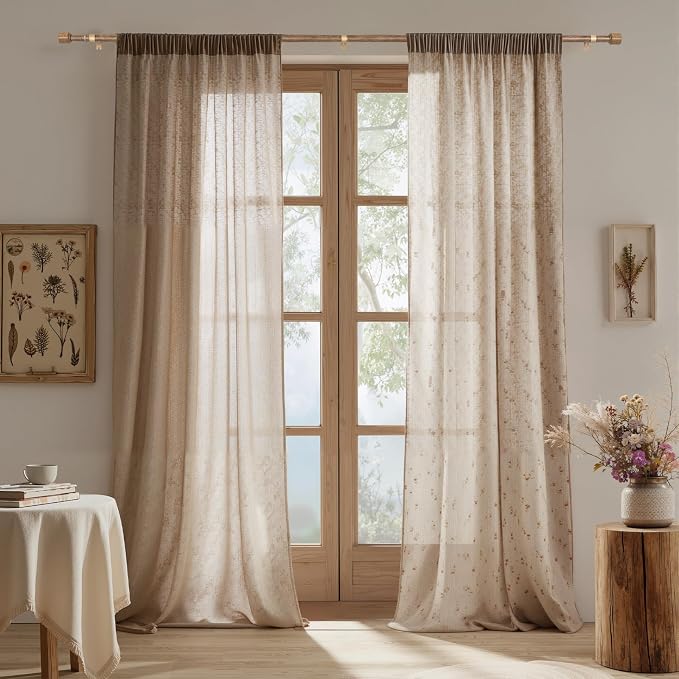 1” Diameter Curtain Rods Itself is 30 to 90 inch 2 Pack Fit 30-84 inch Window - Image 7