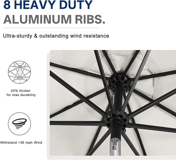 ABCCANOPY 10FT Durable Solar Led Patio Umbrellas - Image 7