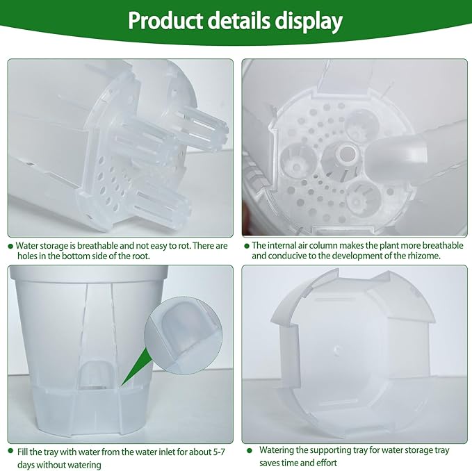 Cdd's Path 6-Pack Bare Root Planter Self Watering Pots Set - Image 5