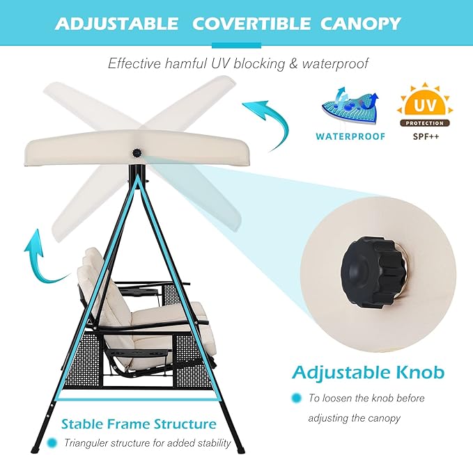 AECOJOY Outdoor Porch Swing - Image 4