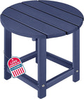 LZRS Round Adirondack Patio Side Table End Table, Outdoor Side Tables by LZRSPET
