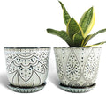 Gepege 6 Inch Beaded Ceramic Planter Set of 2 by Gepege