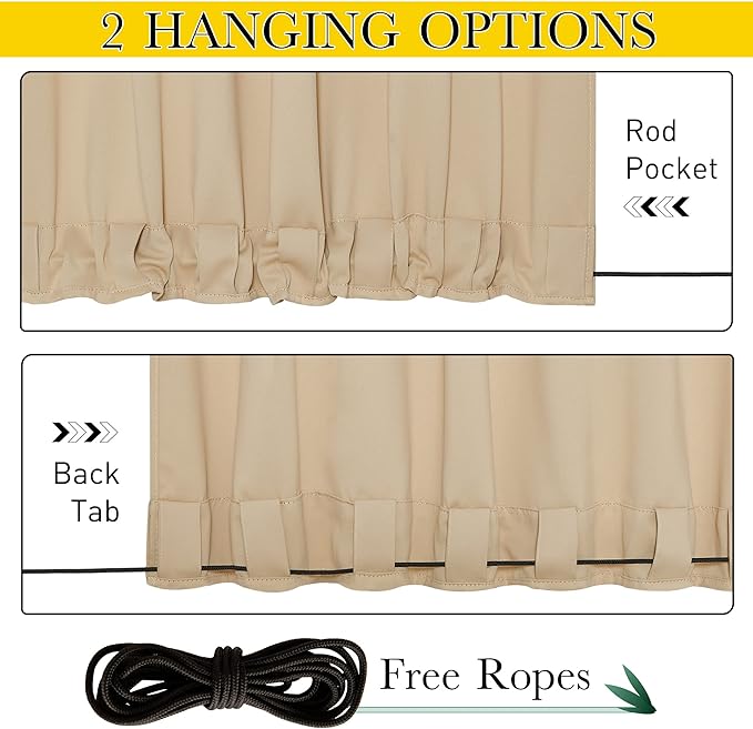 NICETOWN 2 Panels Weighted Blackout Curtains - Image 3