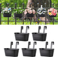 5 Pcs Iron Hanging Flower Pots 11 Inch Hanging Planters by Zishine