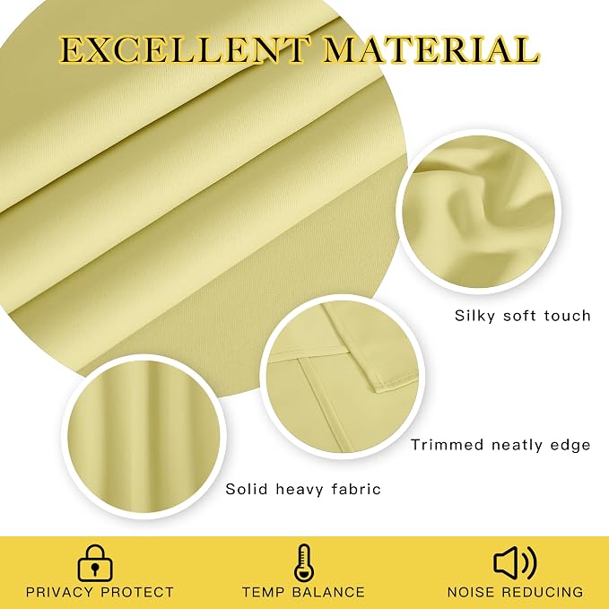 NICETOWN Blackout Curtains for Sliding Glass Door Room Divider Noise Reduce - Image 2
