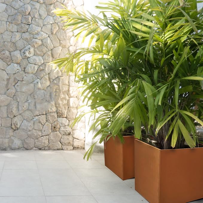Corten Steel Planter Metal Square Planter 28 Inch Corten Planter Box Tall Cube - Image 7