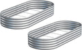 2PCS 6x3x1ft Galvanized Metal Raised Garden Bed Kit, Outdoor Planter Box by Easllre