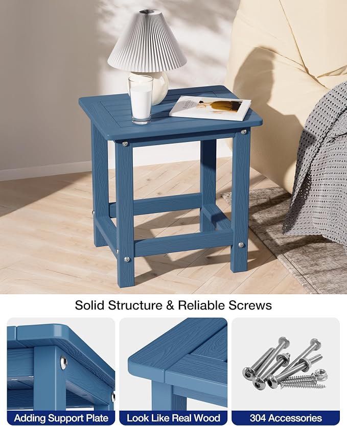 YEFU Outdoor Side Table for Patio: 16" HIPS Weather - Image 6