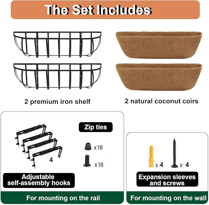 24'' Window Box Railing Planter - Image 4