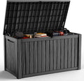 DRATO 200 Gallon Deck Box, Waterproof Resin Large Outdoor Storgae Box by DRATOprovidesawarmandcozy
