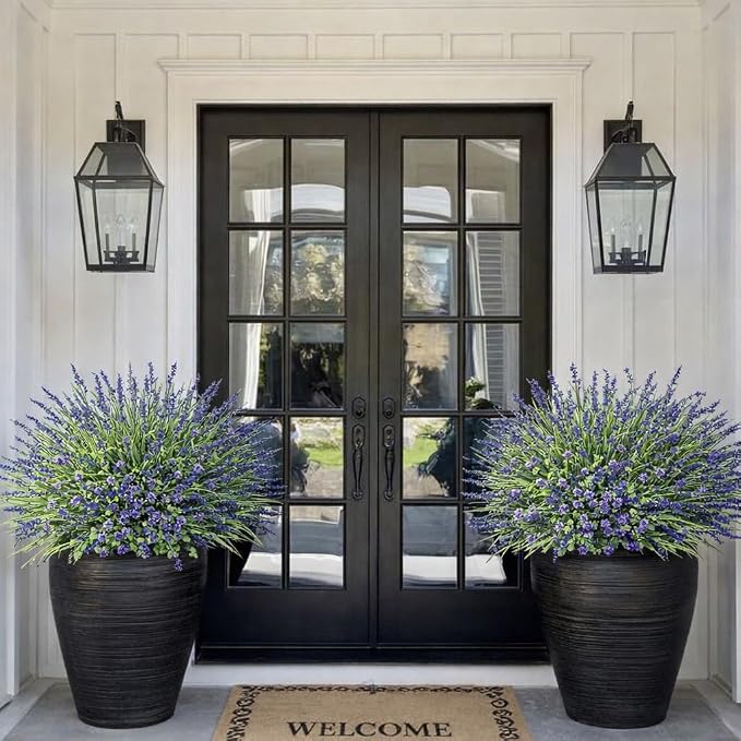 HyeFlora 20 Bundles Artificial Fake Outdoor Plants Flowers - Image 9
