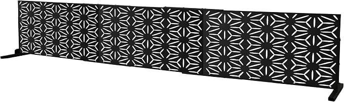 Oakland Living 6 ft. X 4 ft. Black Freestanding Metal Privacy Screen Room - Image 6