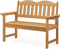 ONBRILL Outdoor Bench, 2-Person Poly Lumber Garden Bench by ONBRILL