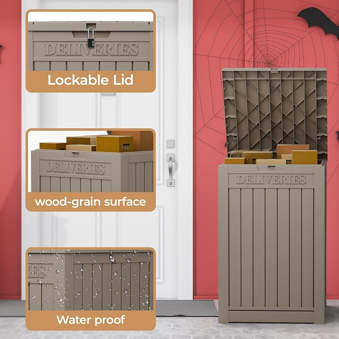 55 Gallon Package Delivery Box for Outside, Weather Resistant UV Protection - Image 3