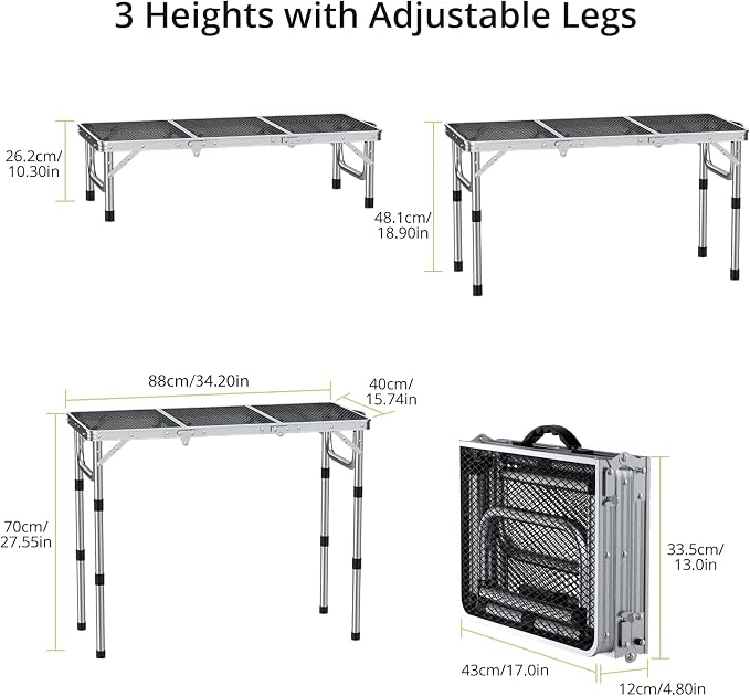 Anbte 3ft Folding Grill Table - Image 3