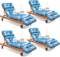 4 Pack Outdoor Chaise Lounge Chair Cushion 75.1 x 22.8 x 4.7 Inches 100% by Uthem