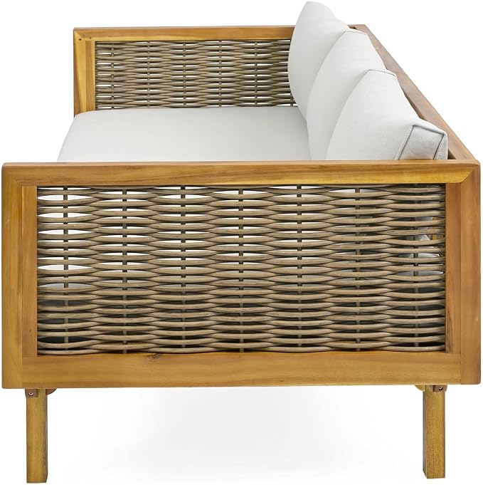 LUMISOL Patio Daybed with Rattan Armrests - Image 5