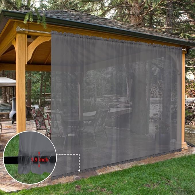 SpaceDresser Waterproof Outdoor Sheer Curtains - Image 8