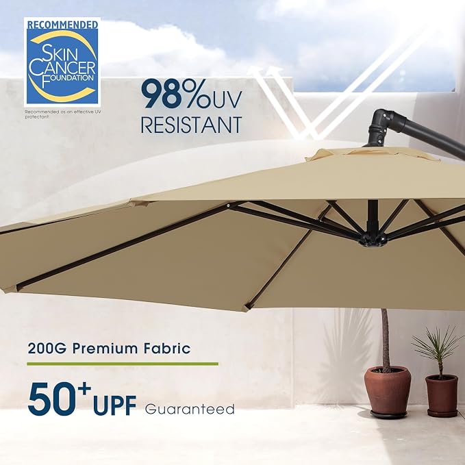 wikiwiki 10ft Patio Umbrella - Image 3