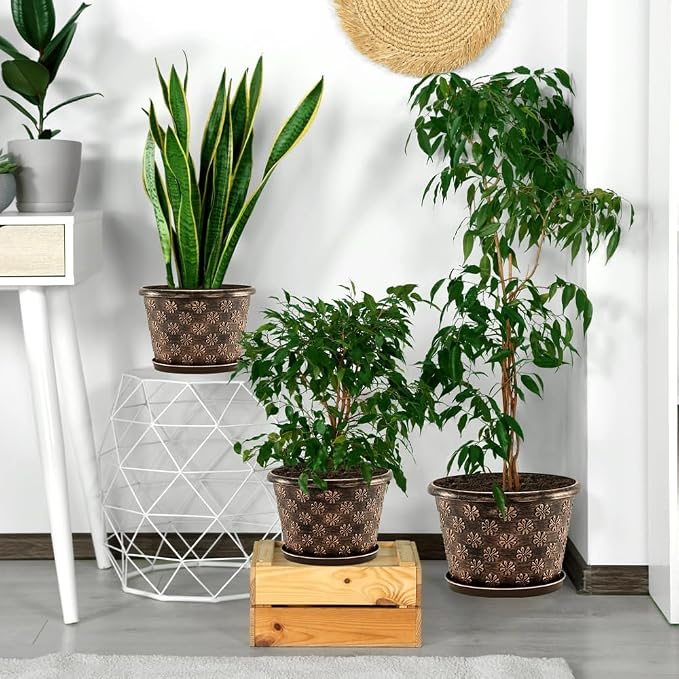 16 Inch Planter Pots for Plants, Plastic Large Flower Pots Indoor Outdoor - Image 6