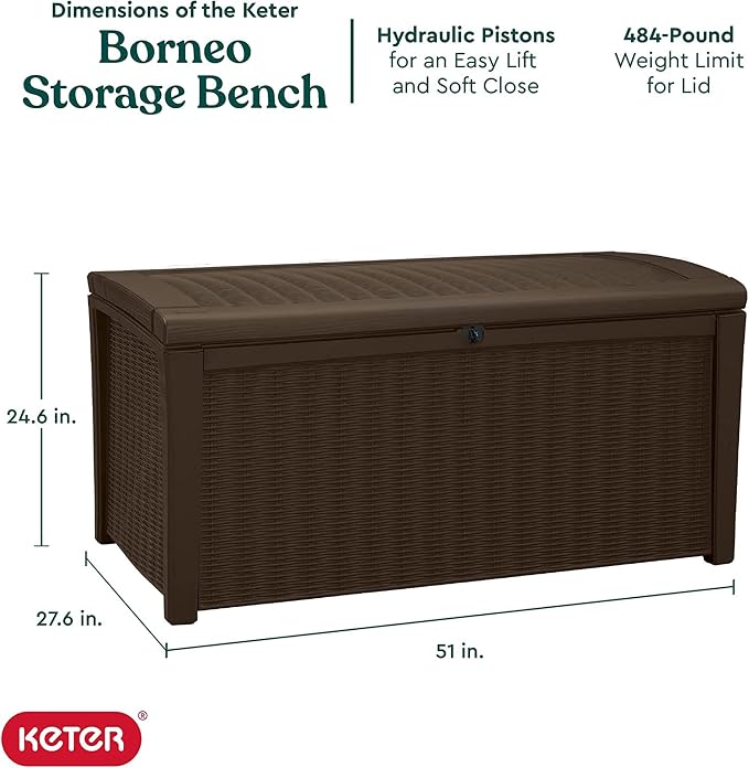 Keter Borneo 110 Gallon Resin Deck Box - Image 2