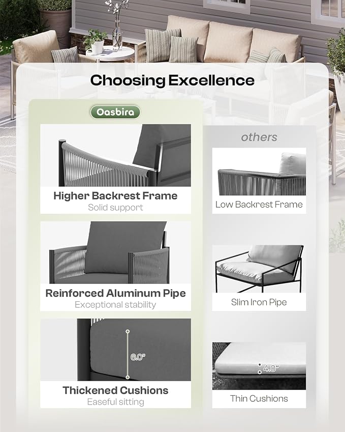 Aluminum Outdoor Patio Furniture Set - Image 2