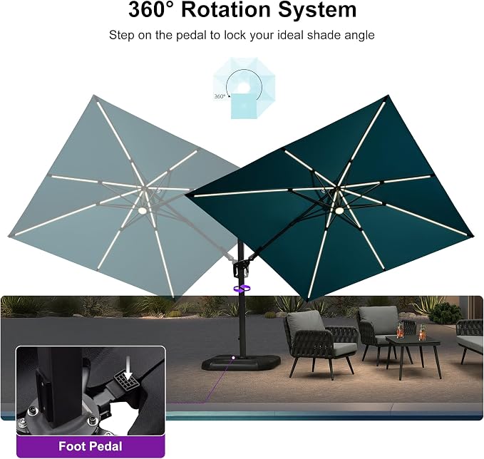 PURPLE LEAF 10 Feet Patio Umbrella - Image 8