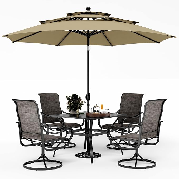 PHI VILLA Patio Dining Set by PHIVILLAThepioneerofcomfortablehouseholdsupplies
